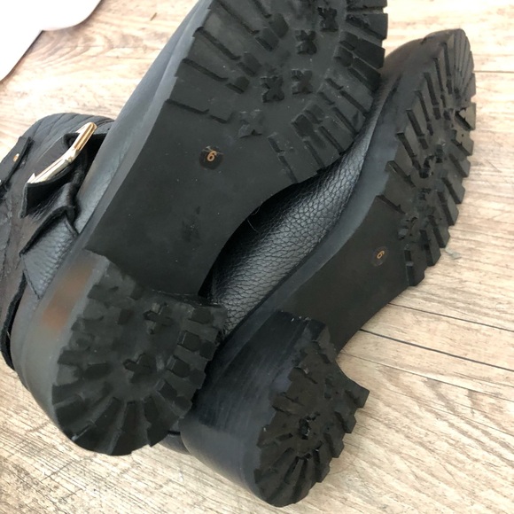 White House Black Market Quilted Black Moto Boots - Picture 5 of 7